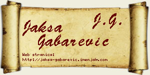 Jakša Gabarević vizit kartica